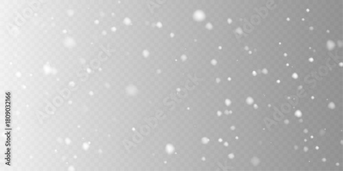Seamless Winter Snowfall Overlay with Snowflake Pattern.