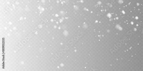Seamless Winter Snowfall Overlay with Snowflake Pattern.