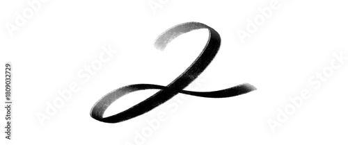  number 2 brush clef on white 