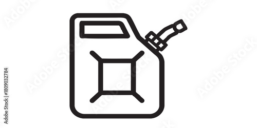 Gasoline canister solid icon, petroleum concept. Vector graphics. Car oil sign on white background, glyph style icon for mobile or web design.
