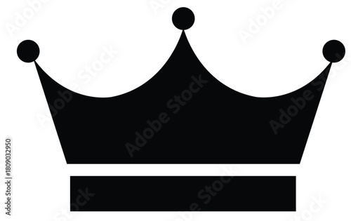  crown  Vector crown icon illustration in black and white, a royal king or queen symbol design
