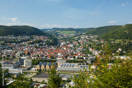 Panorama der Stadt Albstadt im Zollernalbkreis, Schwäbische Alb