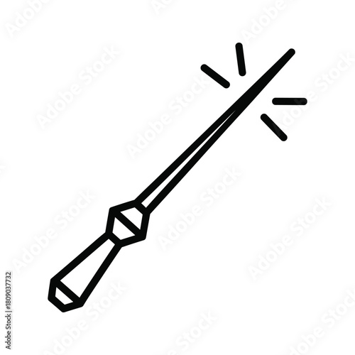 Magic wand isolated on, a tool for performing magic tricks