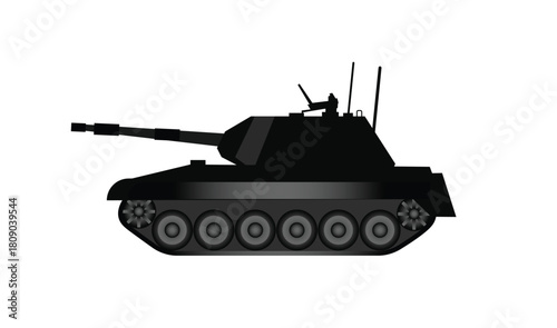 military tank vector artwork showcasing armored defense vehicle strength and battlefield readiness