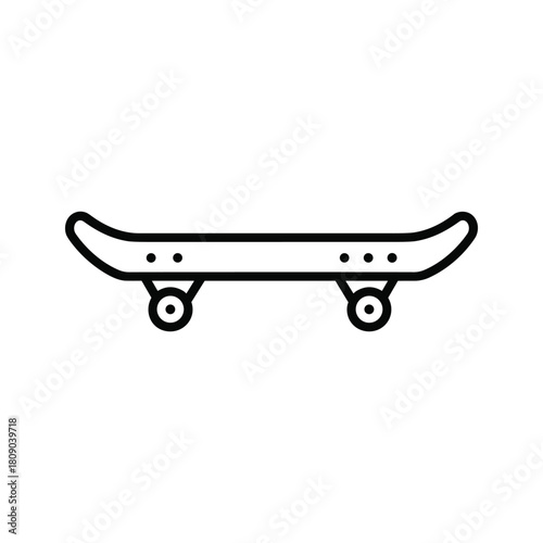 Skateboard isolated on is a vector graphic for extreme sport