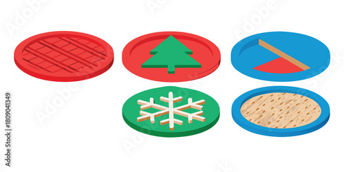 Christmas tree snowflake grill pie chart cookie dessert holiday season winter food