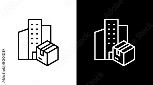 Business White Icon Set Design