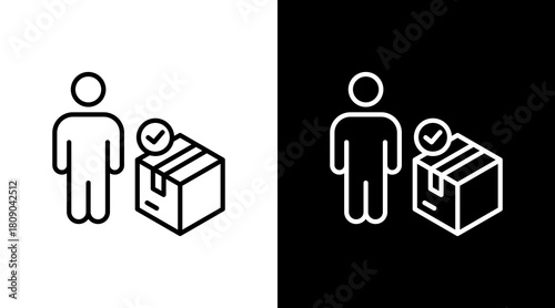 Supplier Management White Icon Set Design