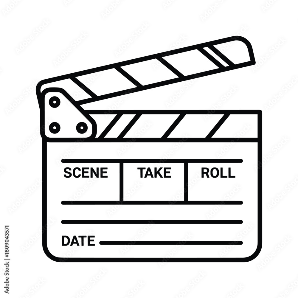 Obraz premium Clapperboard isolated on for film production and movie making