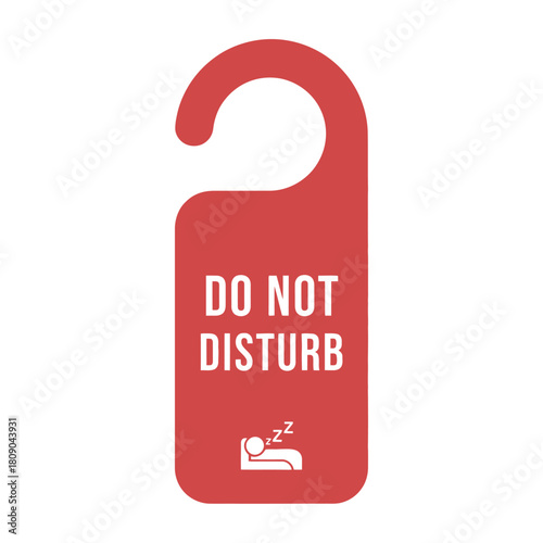 Do not disturb door hanger sign vector