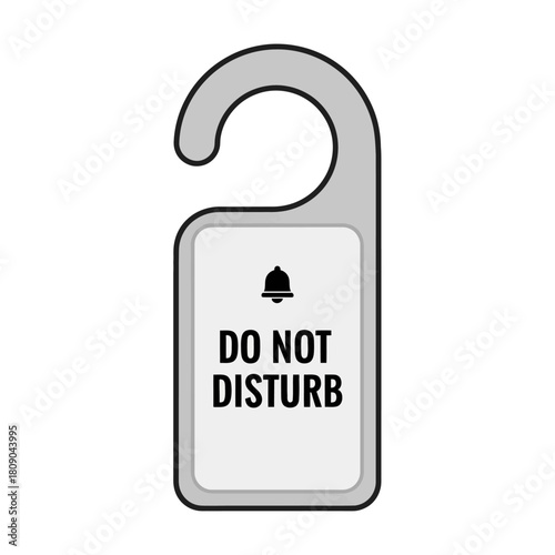 Flat design do not disturb door hanger vector