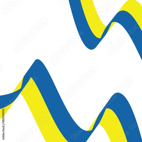 blue ribbon vector ukraine flag