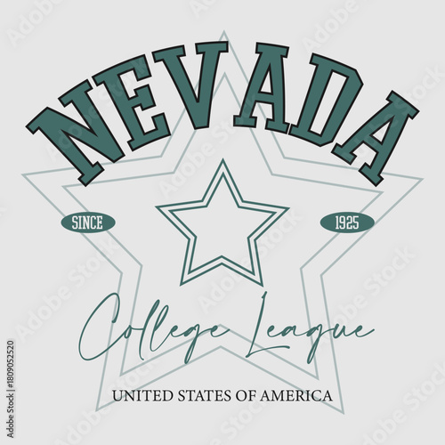 Retro typography university united states state vintage slogan print, 
highlighted grunge texture for graphic t-shirt or sweatshirt hoodie - Vector