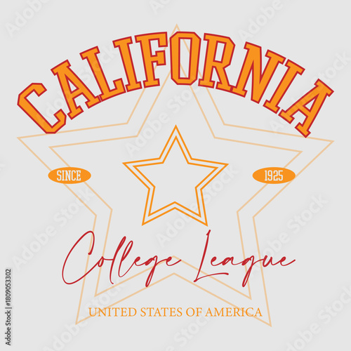 Retro typography university united states state vintage slogan print, 
highlighted grunge texture for graphic t-shirt or sweatshirt hoodie - Vector