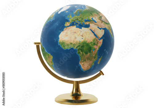 Fényképezés Isolated decorative Earth globe centered on Africa and Europe, geography world a
