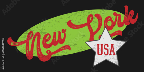 Retro typography university united states state vintage slogan print, 
highlighted grunge texture for graphic t-shirt or sweatshirt hoodie - Vector