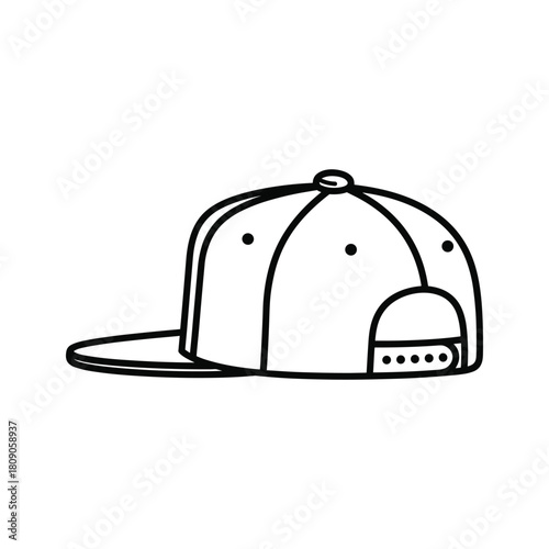 Snapback cap isolated on in vector format for hip hop style