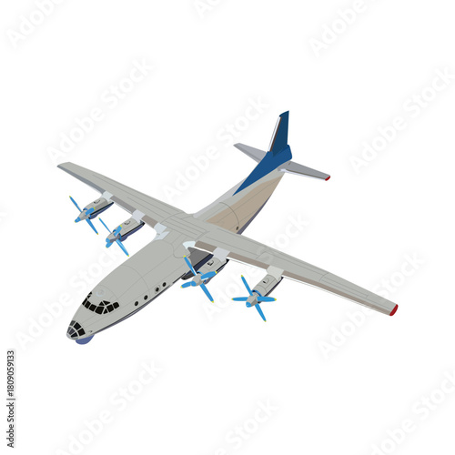 Russian military transportation plane illustration