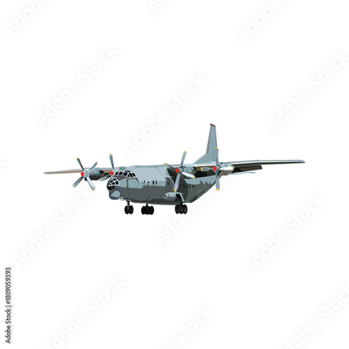 Russian military transportation plane illustration