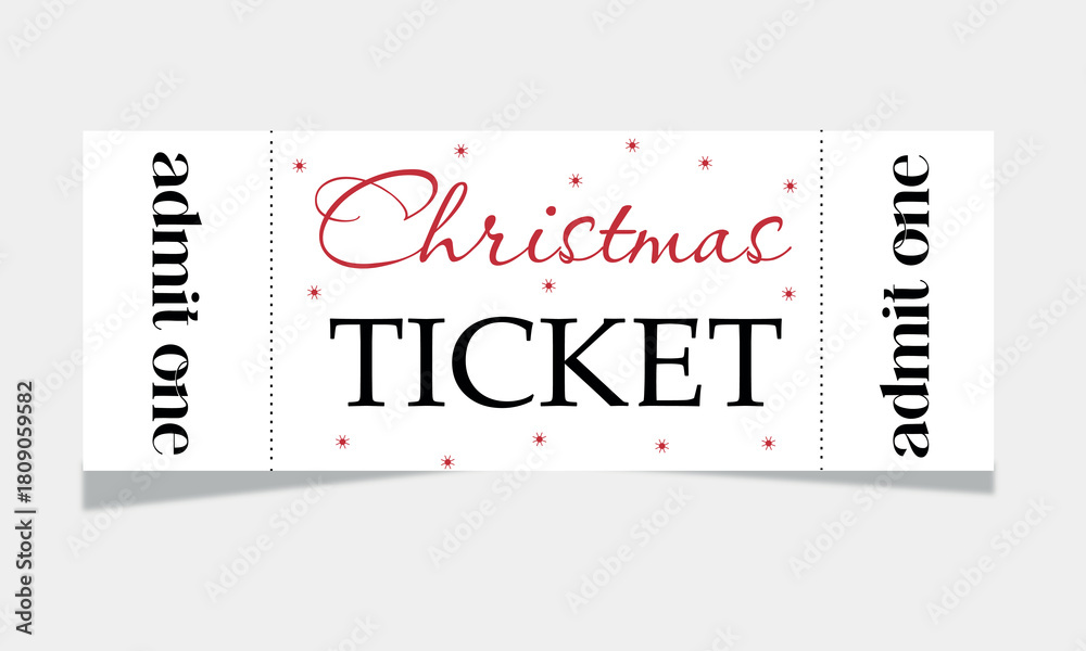 Obraz premium Christmas ticket illustration 