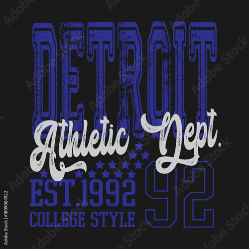 Retro typography university united states state vintage slogan print, 
highlighted grunge texture for graphic t-shirt or sweatshirt hoodie - Vector