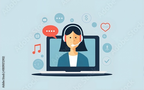 Customer service web icon vector illustration concept with icon of support, help, advice, contact, feedback, quality, reliable, results. High quality