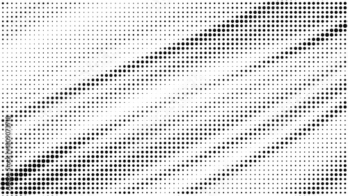 Abstract black and white halftone pattern background with diagonal lines and square dot texture for graphic design vector