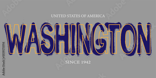 Retro typography university united states state vintage slogan print, 
highlighted grunge texture for graphic t-shirt or sweatshirt hoodie - Vector