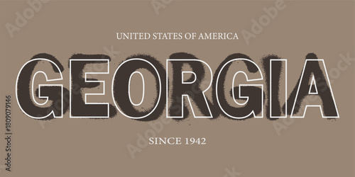 Retro typography university united states state vintage slogan print, 
highlighted grunge texture for graphic t-shirt or sweatshirt hoodie - Vector