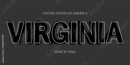 Retro typography university united states state vintage slogan print, 
highlighted grunge texture for graphic t-shirt or sweatshirt hoodie - Vector