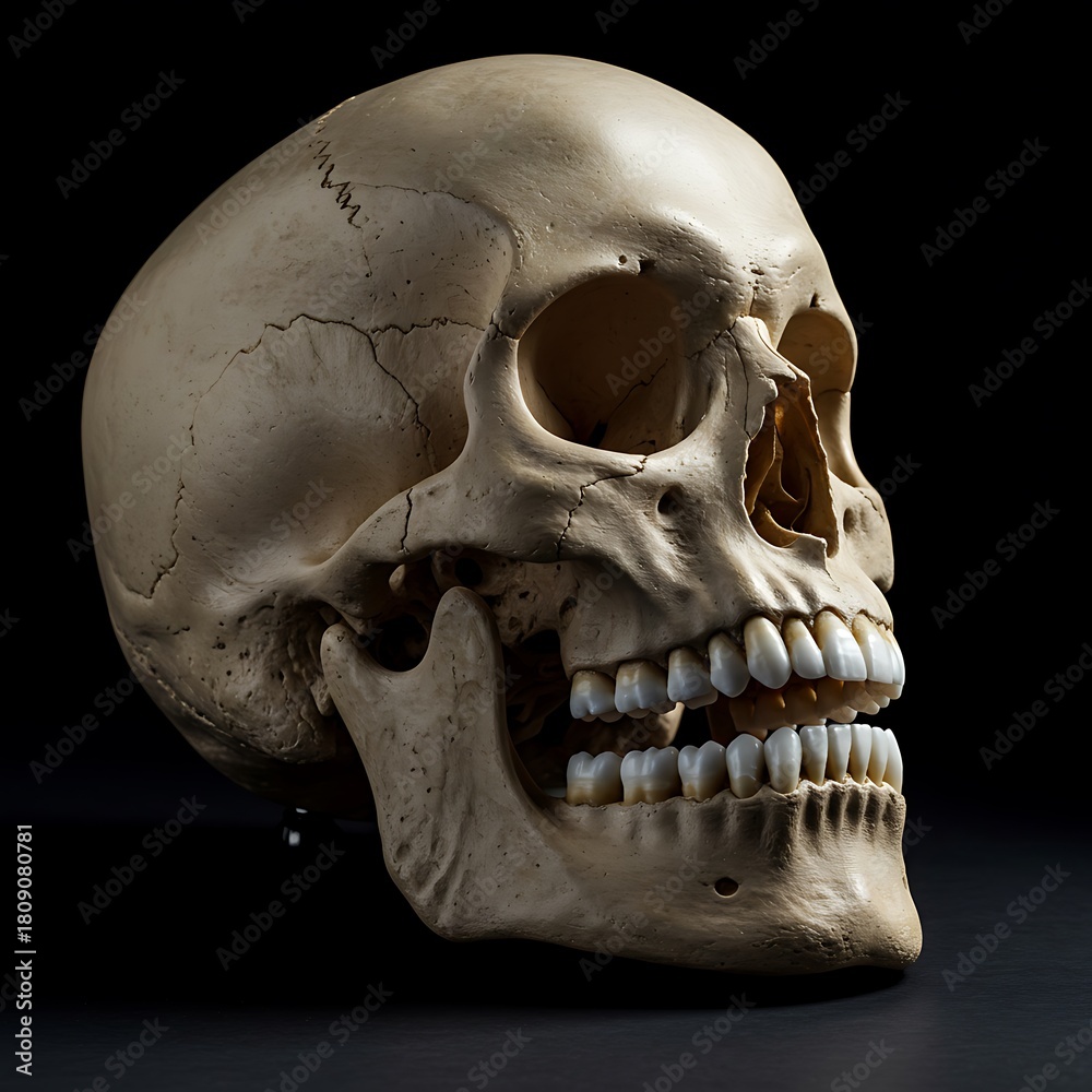 Obraz premium 闇の静寂と骨の記憶