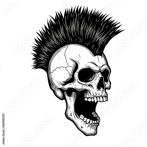 黒髪モヒカン骸骨