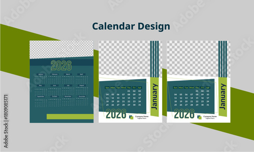Creative 2026 Calendar Layout – Stylish Corporate Design