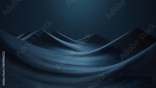 Fototapeta Naklejka Na Ścianę i Meble -  Dark Abstract Futuristic Wavy Background