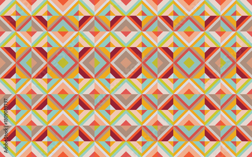 Seamless Ikat Pattern. Abstract background for textile design, wallpaper, surface textures, wrapping paper.