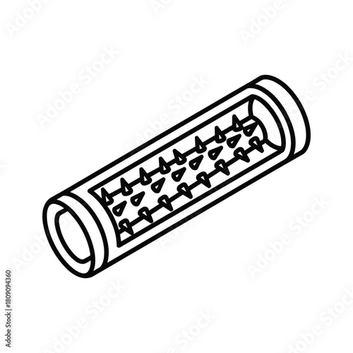 Giro outline isolated on, a latin american percussion instrument