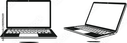 Laptop, Computer, Technology, Digital, Device, Screen, Work, Business, Internet, Vector, Icon, Electronic, Modern, Notebook, Pc