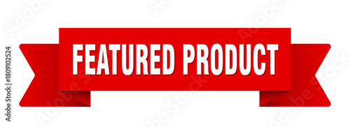 featured product ribbon isolated on transparent background. featured product ribbon