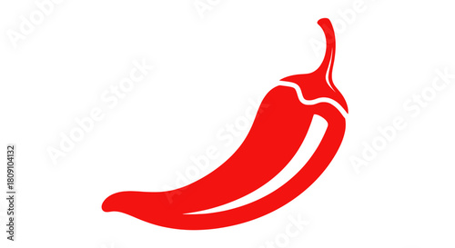 Spicy Red Hot Chili Pepper Vector Icon Illustration