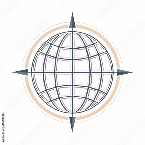 Travel Compass Globe Navigating Exploration and Adventure with Directional Guidance