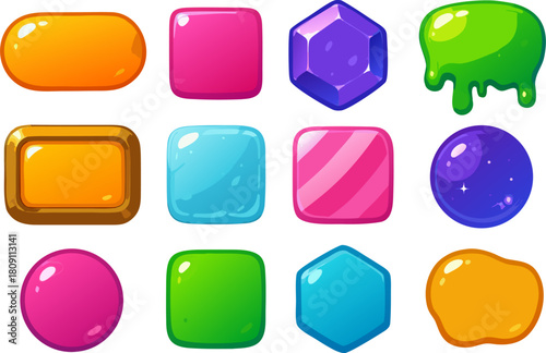candy, gem, game, design, colorful, glossy, charm, mobile, app, interface, vector, bright, sweet, fun, graphic, cartoon, animation, play, jewel, button, resource, element, ui, ux, asset, development, 