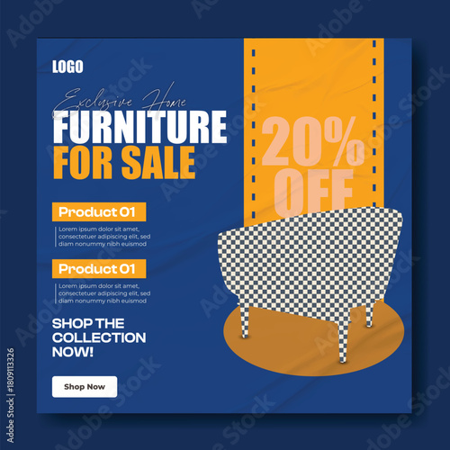 Modern armchair with bold stripes on sale with 20 percent off discount offer for furniture store promotion