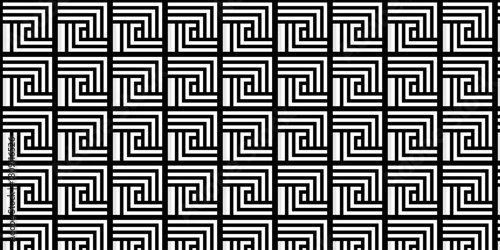 Minimal line Seamless geometric pattern with shapes. Decoration and maze ornament. Modern abstract square line seamless pattern background. Seamless vintage design fabric geometric element.