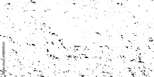 Distress urban overlay spotted concrete grain surface grainy noise rust wall grunge black splatter and white background. damaged chalk crack rough ink wall texture.	