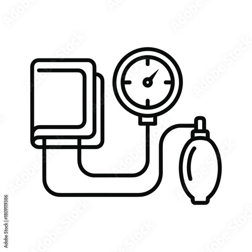Blood pressure monitor device for medical health checkup icon