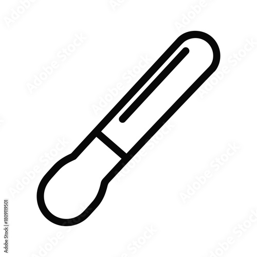 Nail buffer or cuticle pusher tool outline icon for personal beauty care