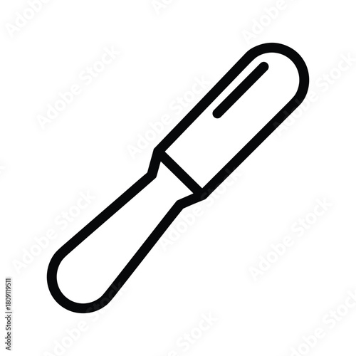 Nail file tool for manicure and pedicure, essential beauty care outline icon