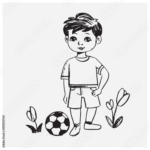 boy with soccer ball