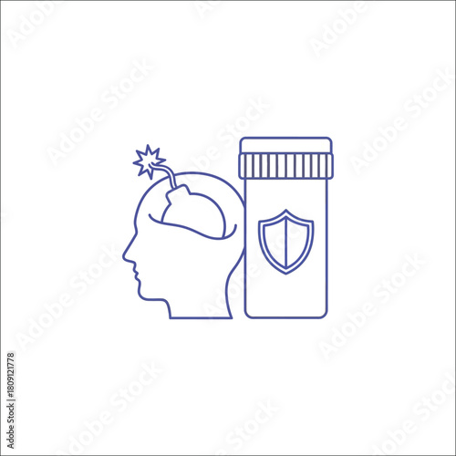 Melatonin supplement promoting heart health with a stylized heart graphic