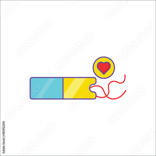 Melatonin supplement promoting heart health with medical symbols